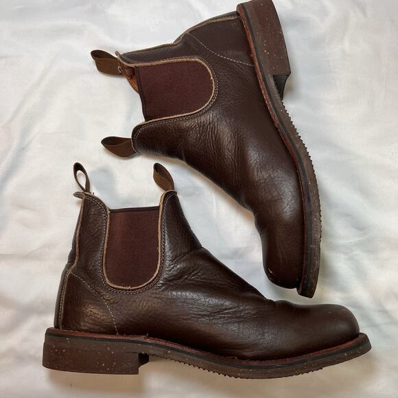 Chippewa Chelsea Boots Men’s Size 9D Brown Leather Vibrant Sole Cowboy Workwear - Picture 6 of 12